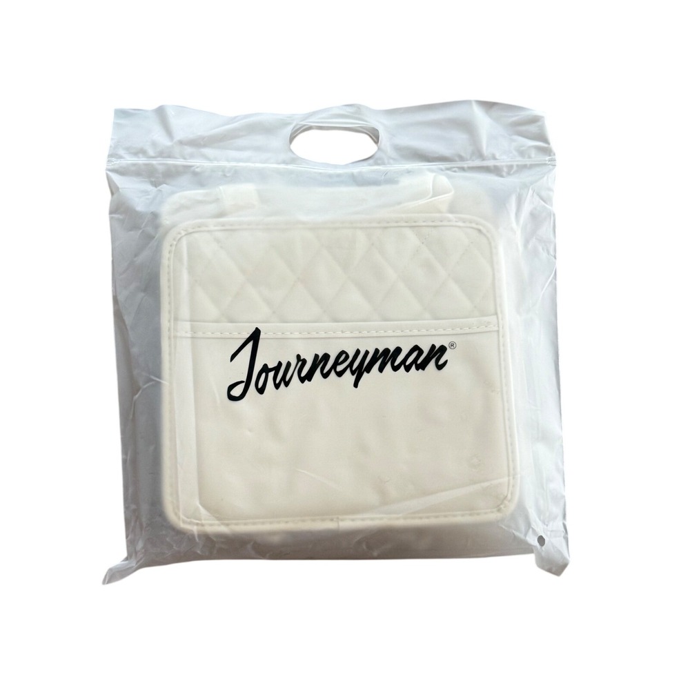 NEW Journeyman Car Seat Organizer Quilted Cream Storage Bin Set Travel Accessory